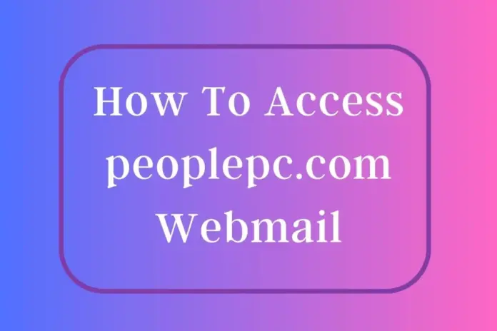 access PeoplePC Webmail Login page