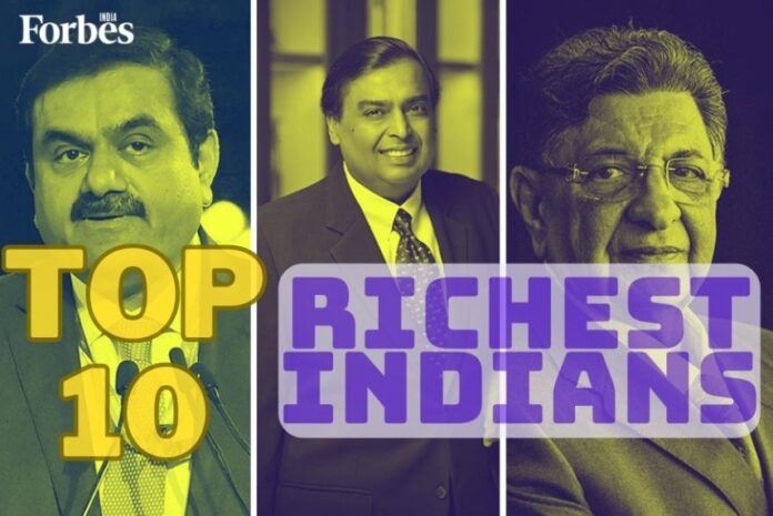 The top 10 richest people in India in 2024